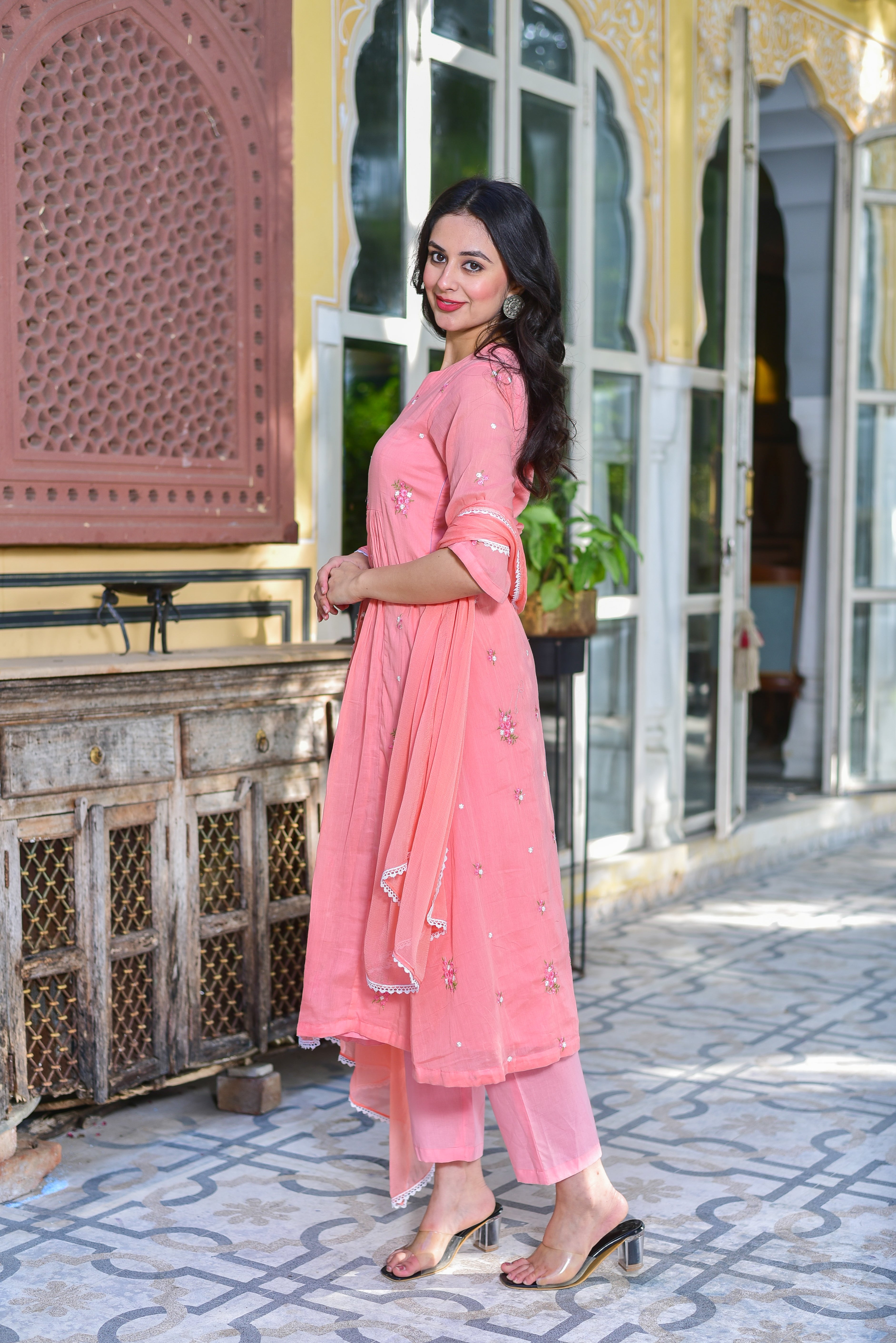 Peach Petal Kurta Set