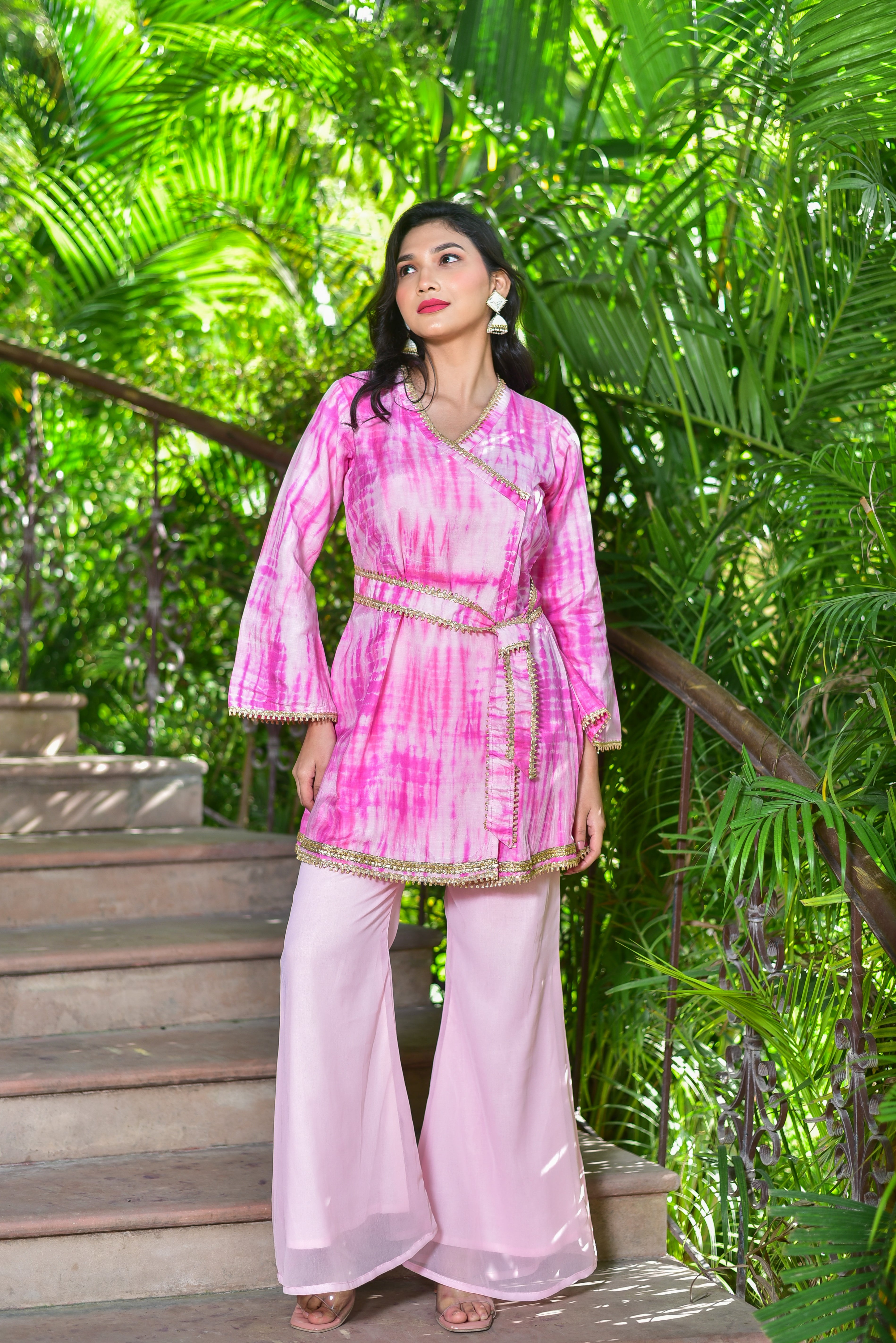 Roseberry Pink Shibori Co-ord Set