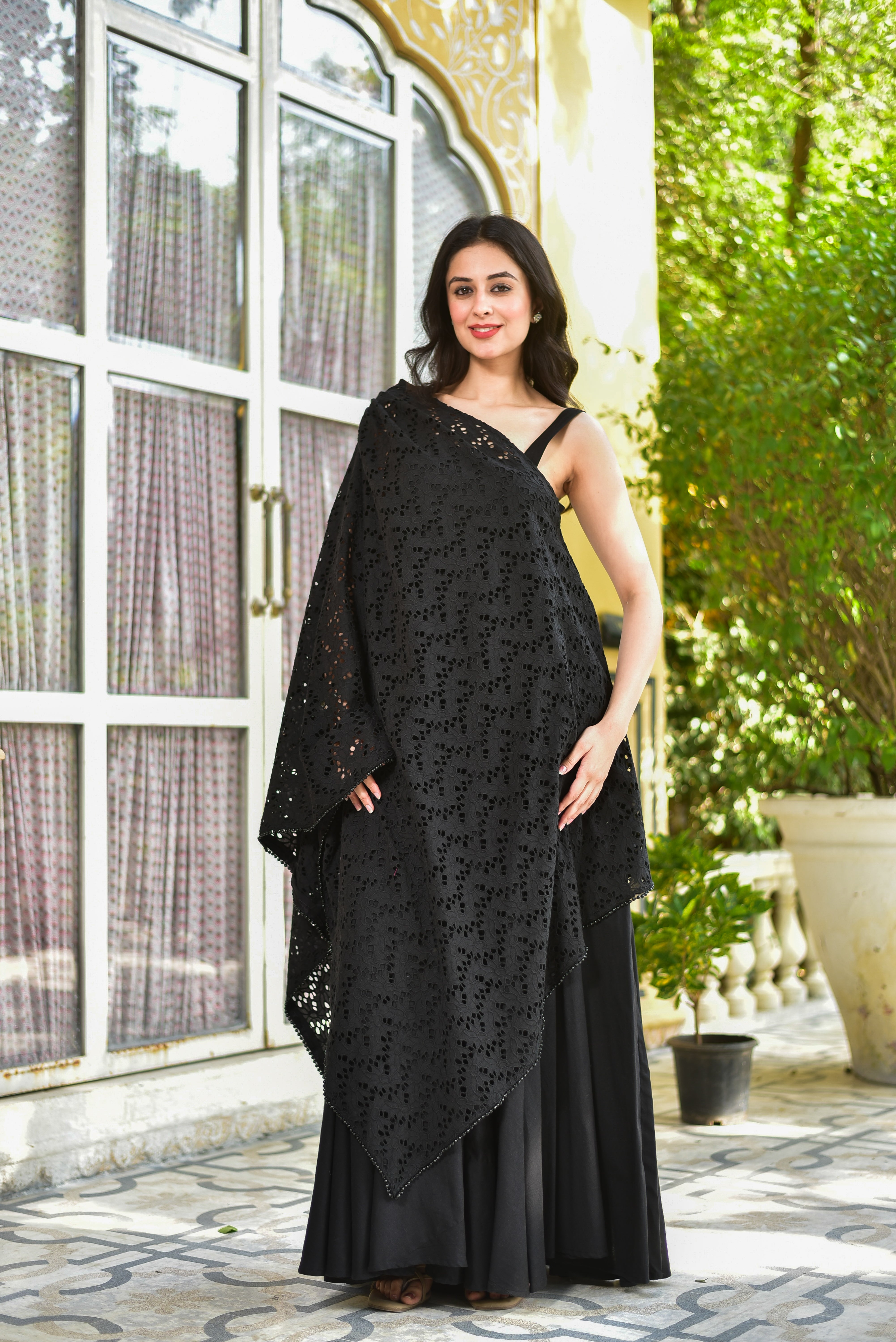 Black Majesty Cape Dress