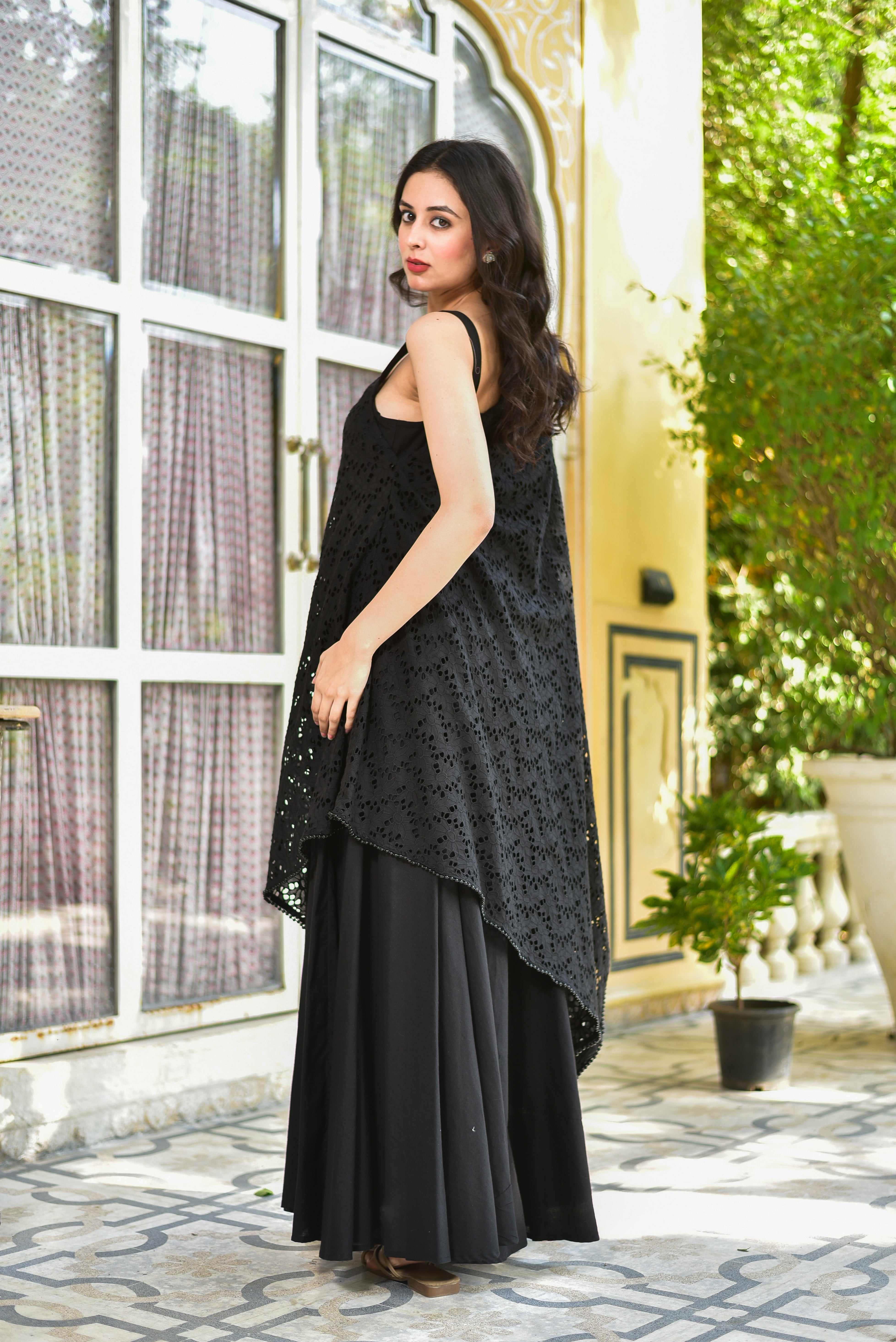 Black Majesty Cape Dress
