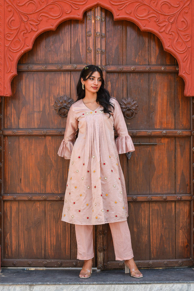 Dust Peach Kurta Set