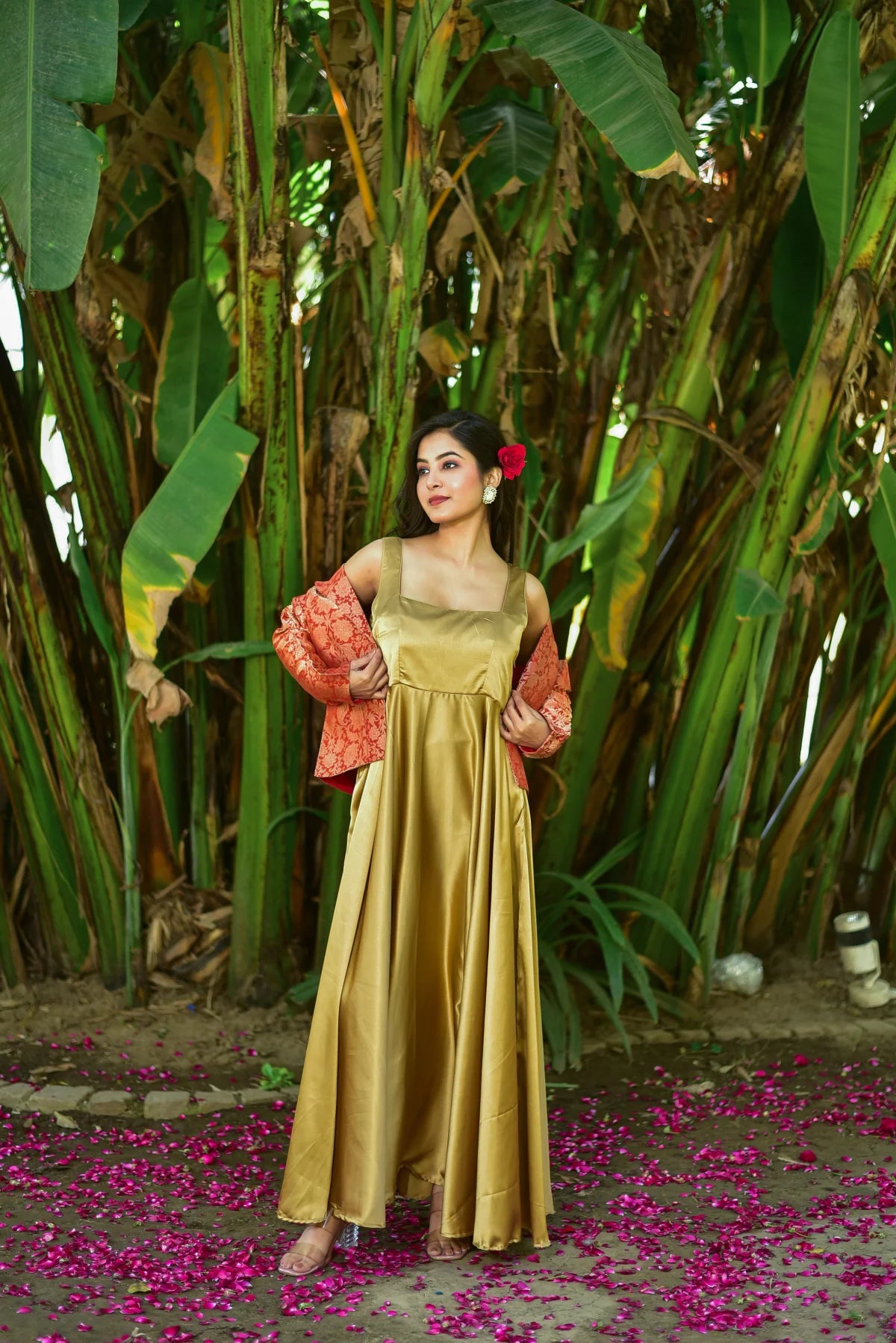 Dazzling Gold Festive Duo - Premium Ethnic Wear for Women