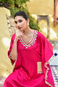 Gulabi Glaze Mirror Kaftan Set