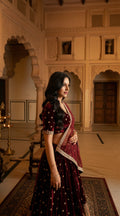 Velvet Lehenga Set