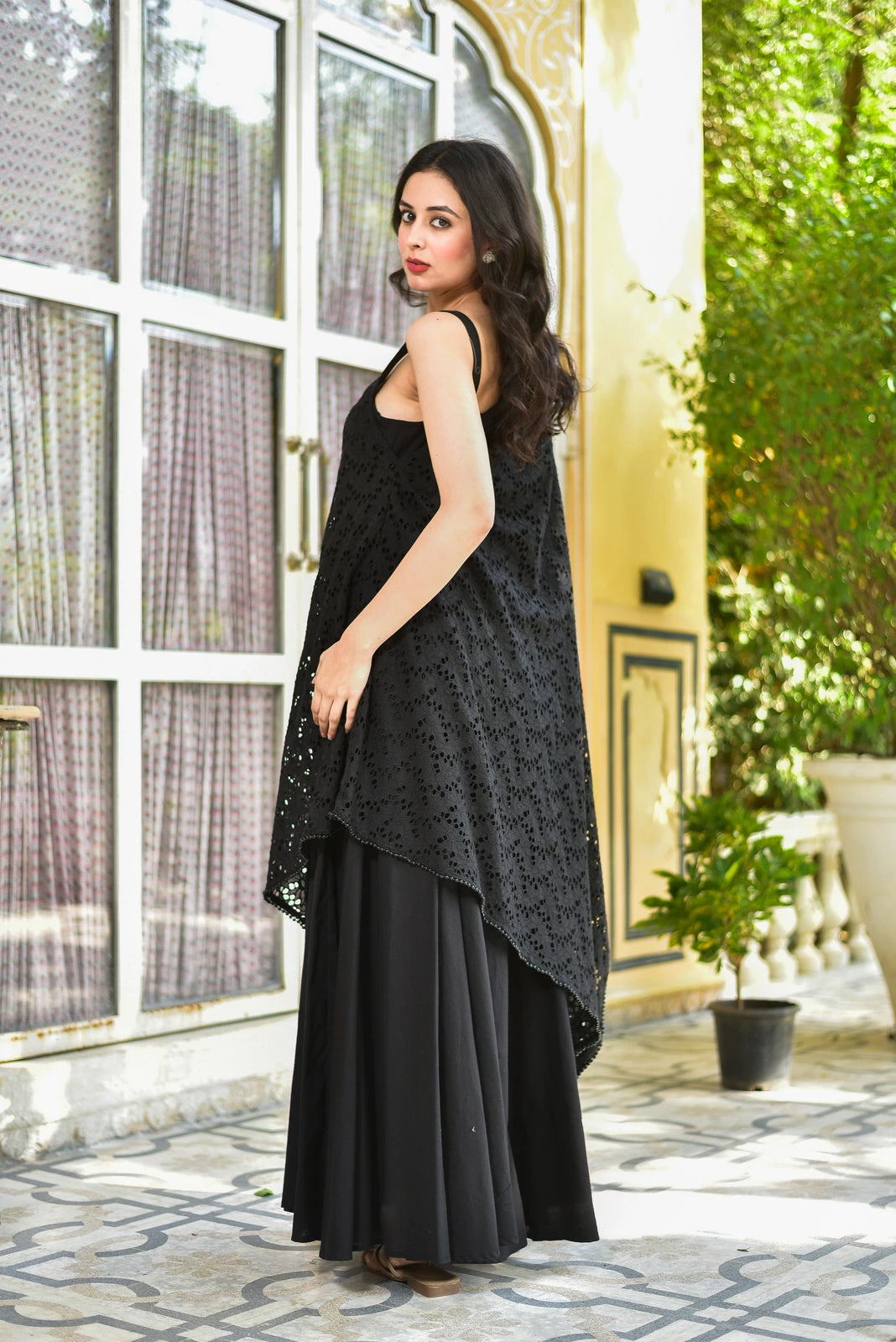 Black Majesty Cape Dress