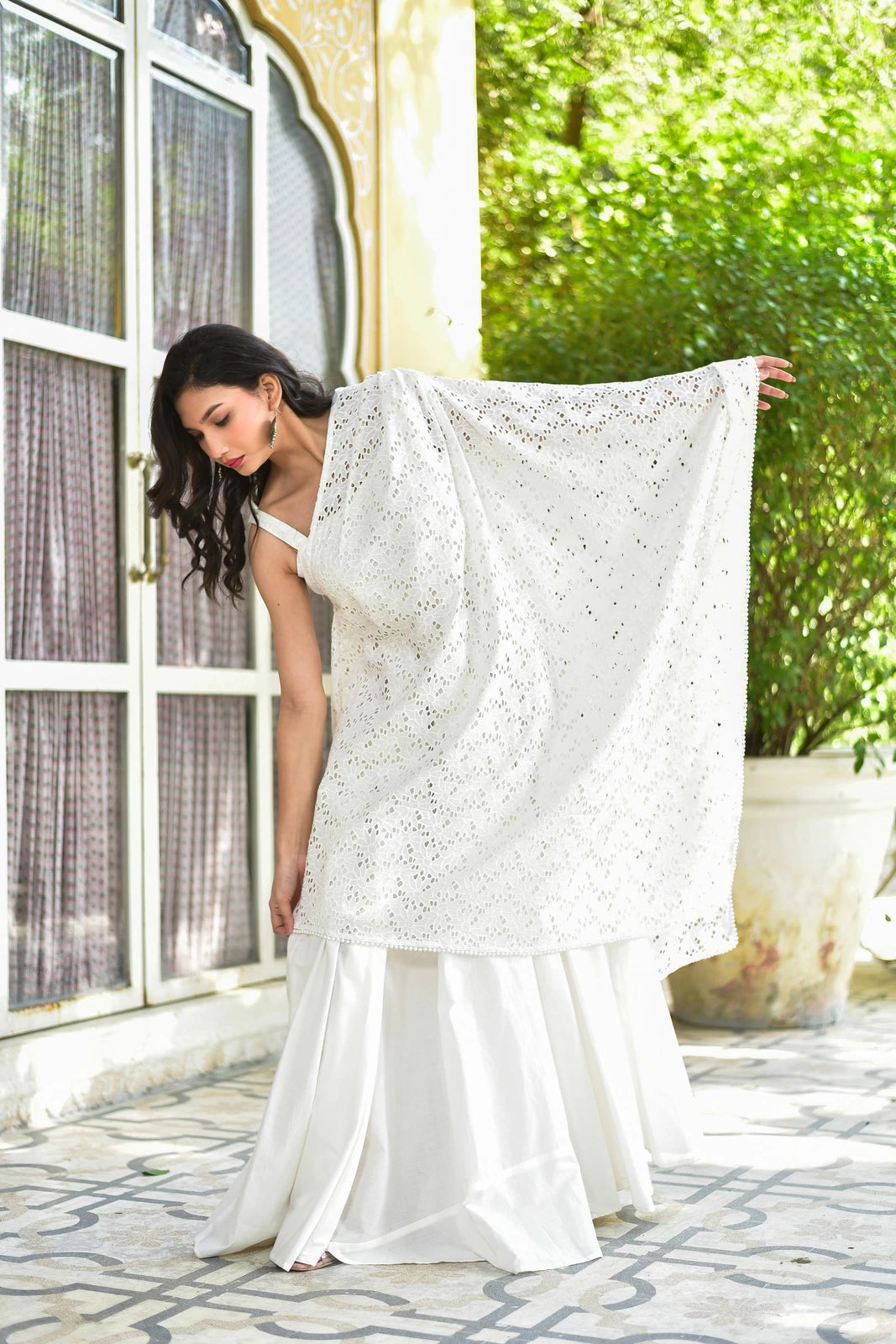 White Majesty Cape Dress