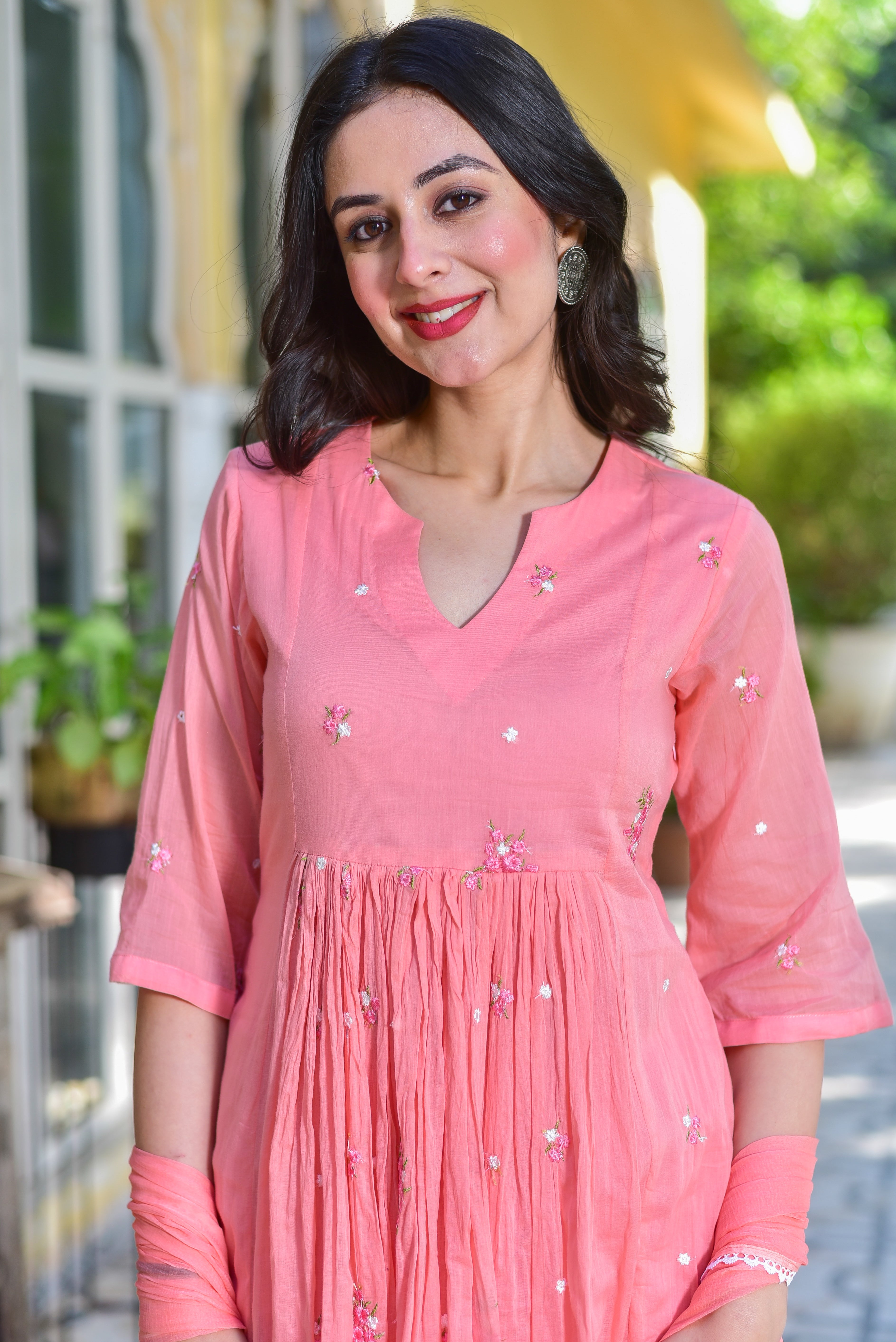 Peach Petal Kurta Set