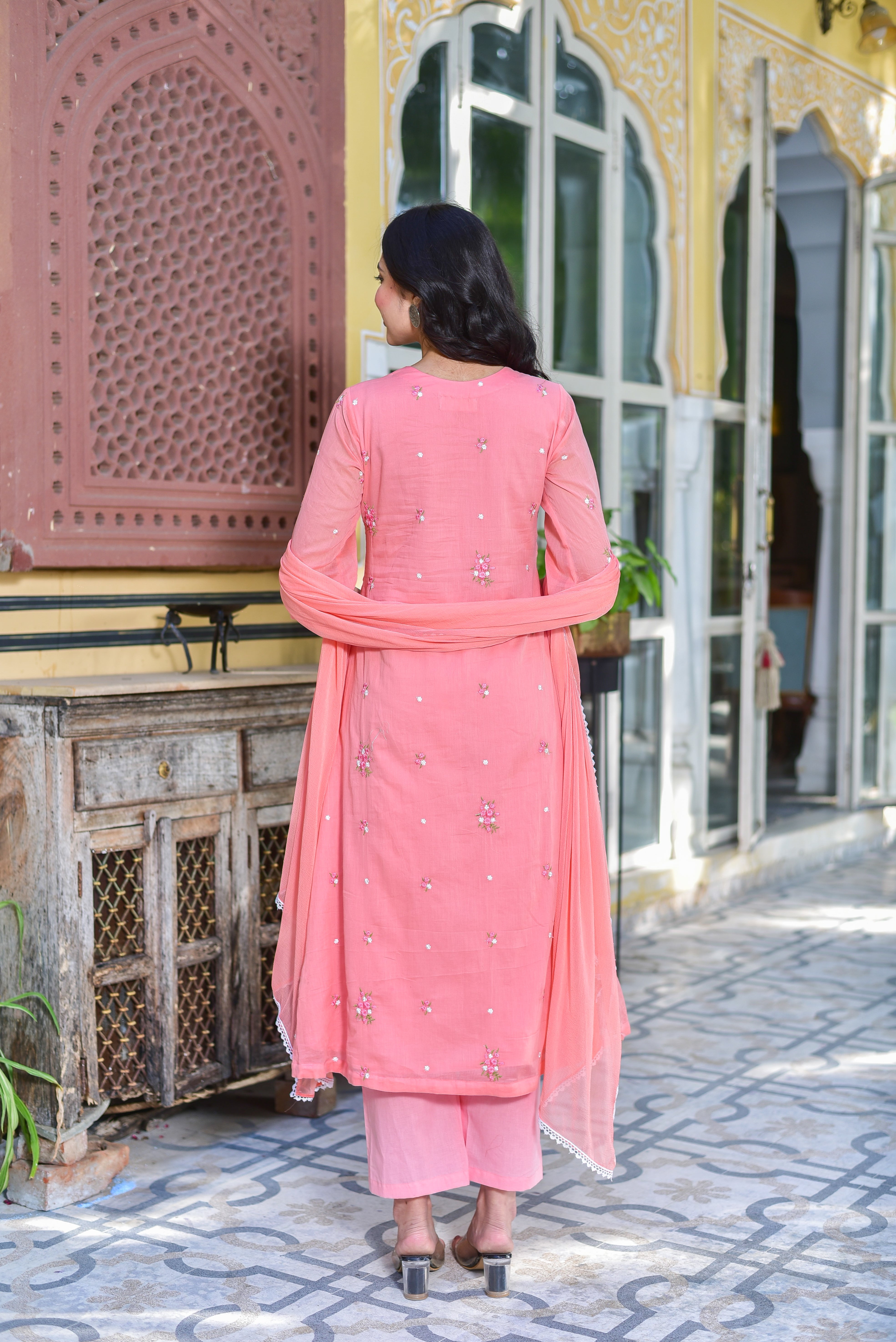 Peach Petal Kurta Set