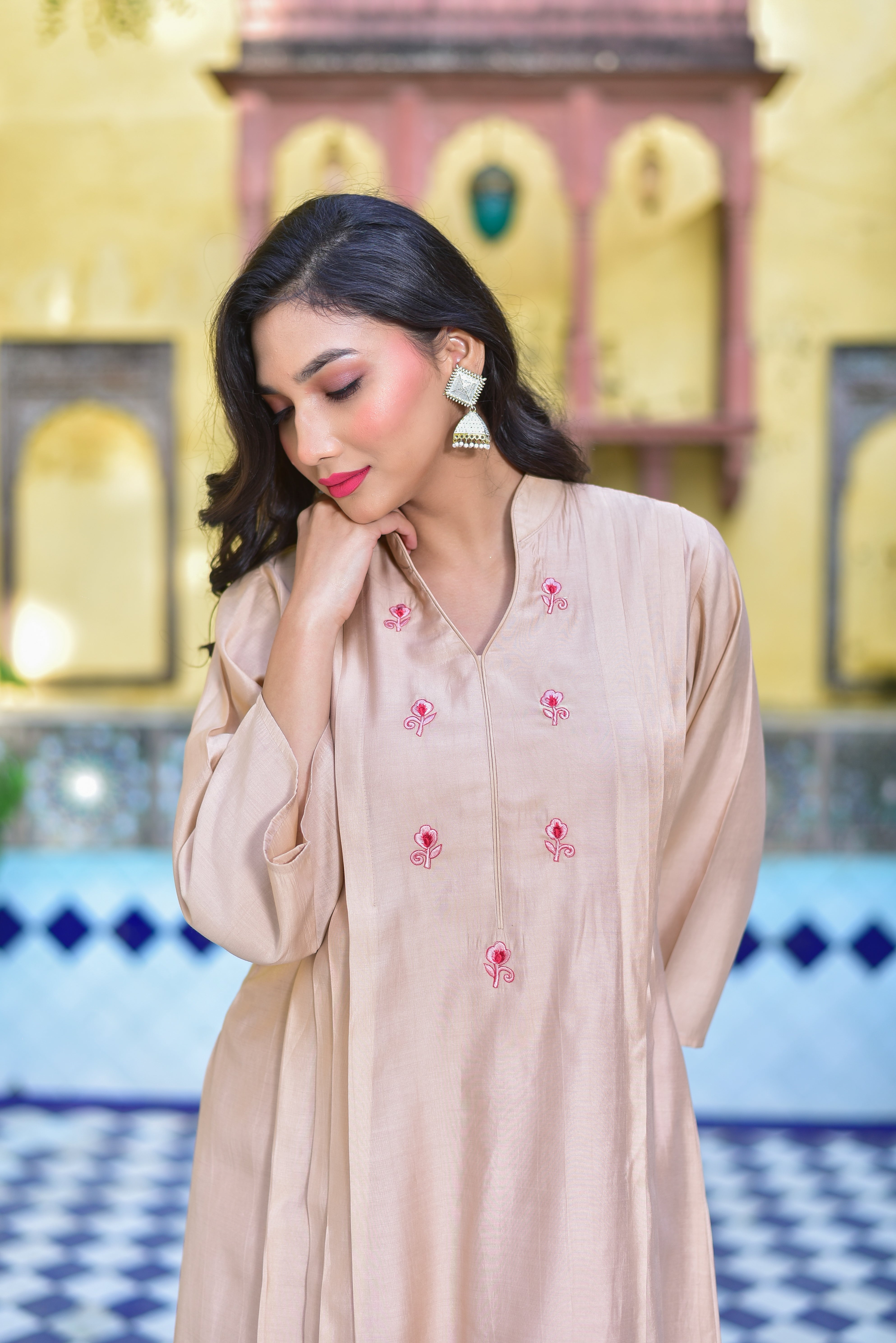 The Royal Rasmalai Pleated Kurta Set