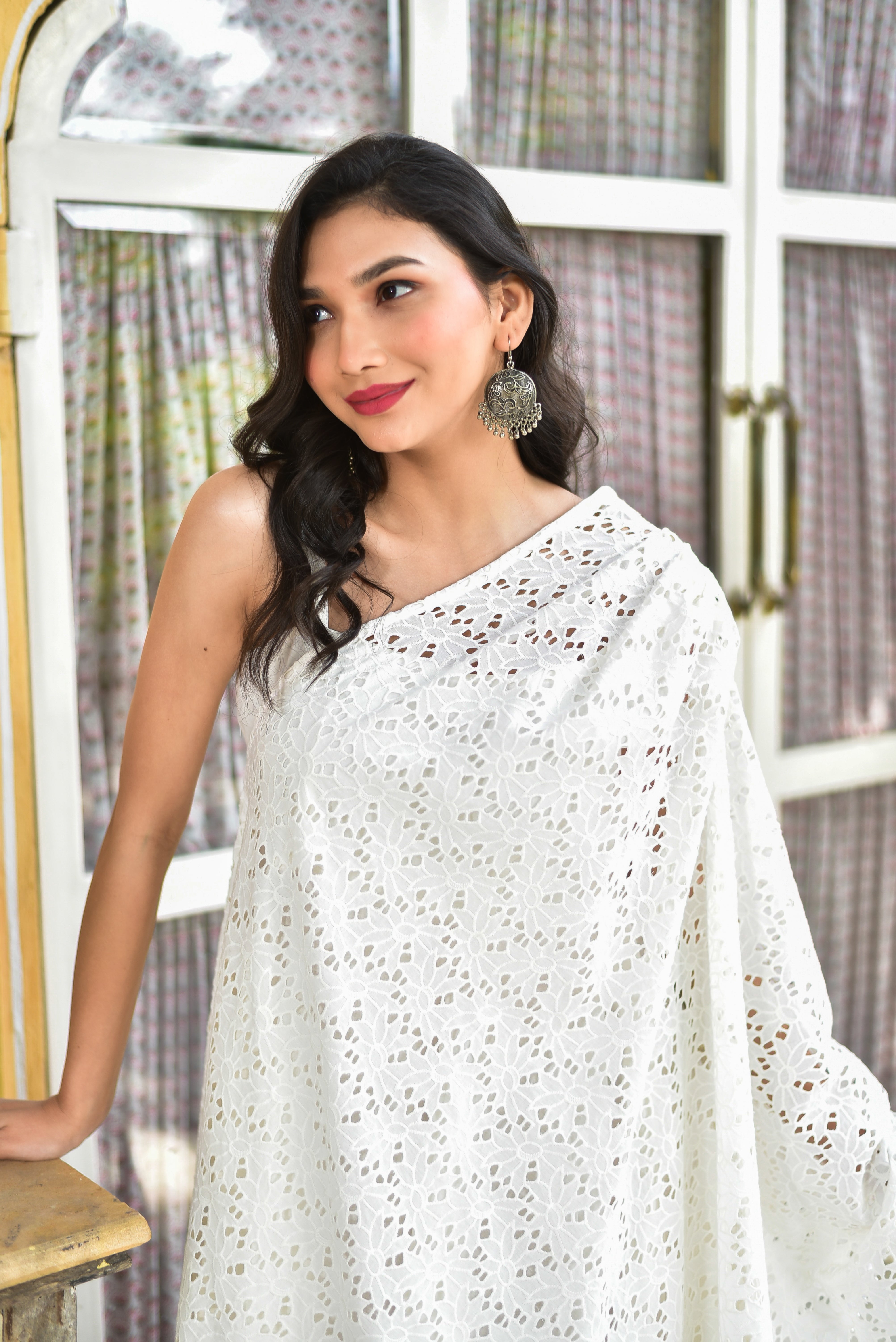 White Majesty Cape Dress