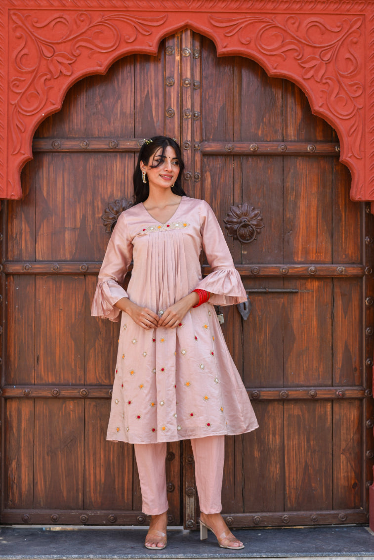 Dust Peach Kurta Set