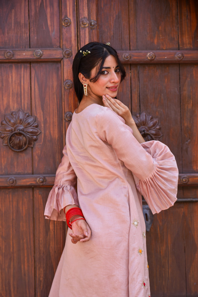 Dust Peach Kurta Set