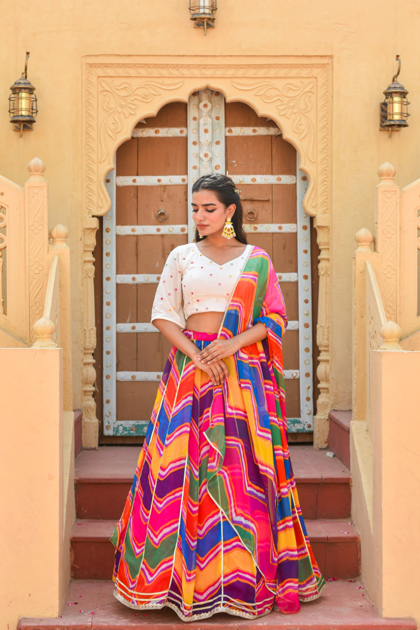 Pachrangi Umbrella Cute Lehenga Set