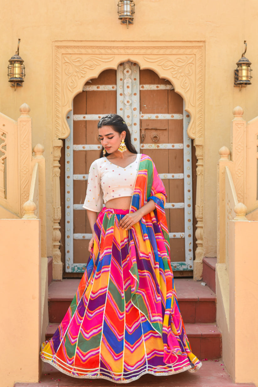 Pachrangi Umbrella Cute Lehenga Set