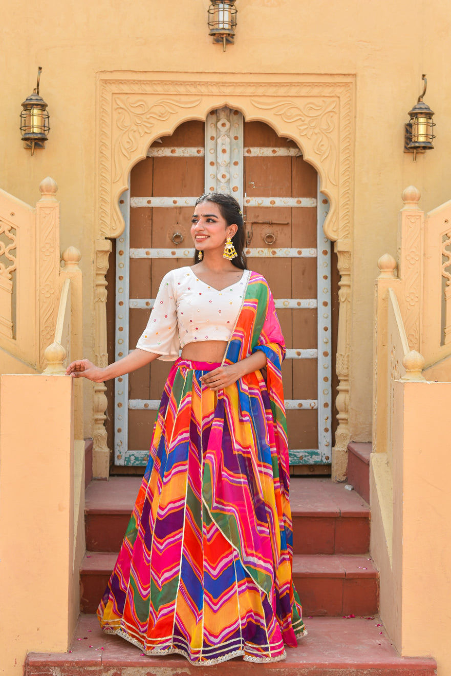 Pachrangi Umbrella Cute Lehenga Set