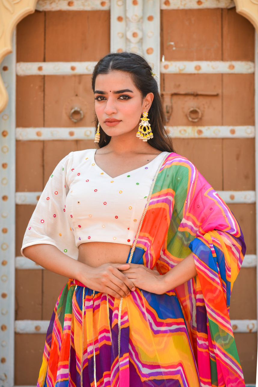 Pachrangi Umbrella Cute Lehenga Set