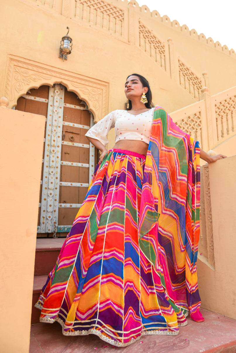 Pachrangi Umbrella Cute Lehenga Set
