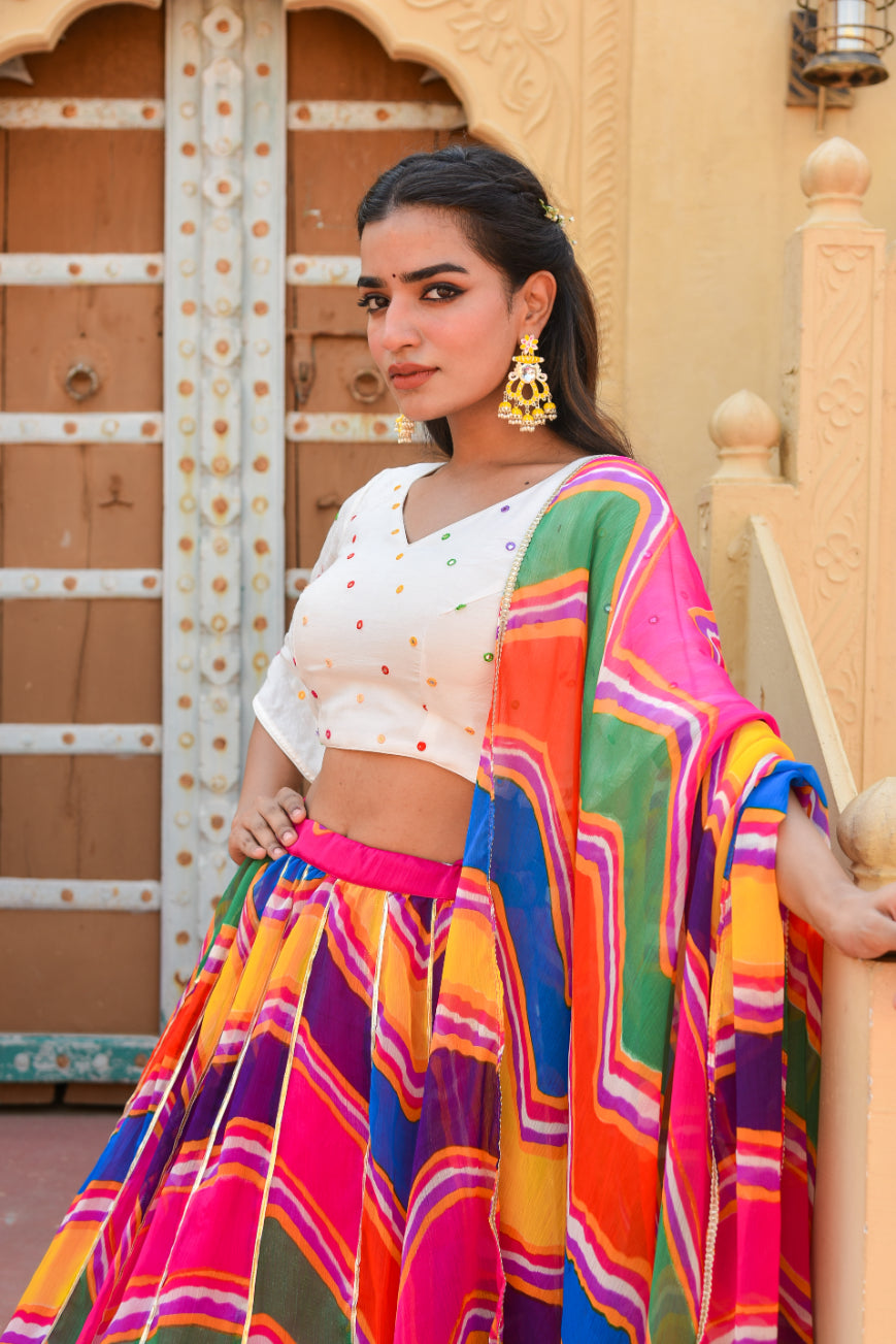 Pachrangi Umbrella Cute Lehenga Set