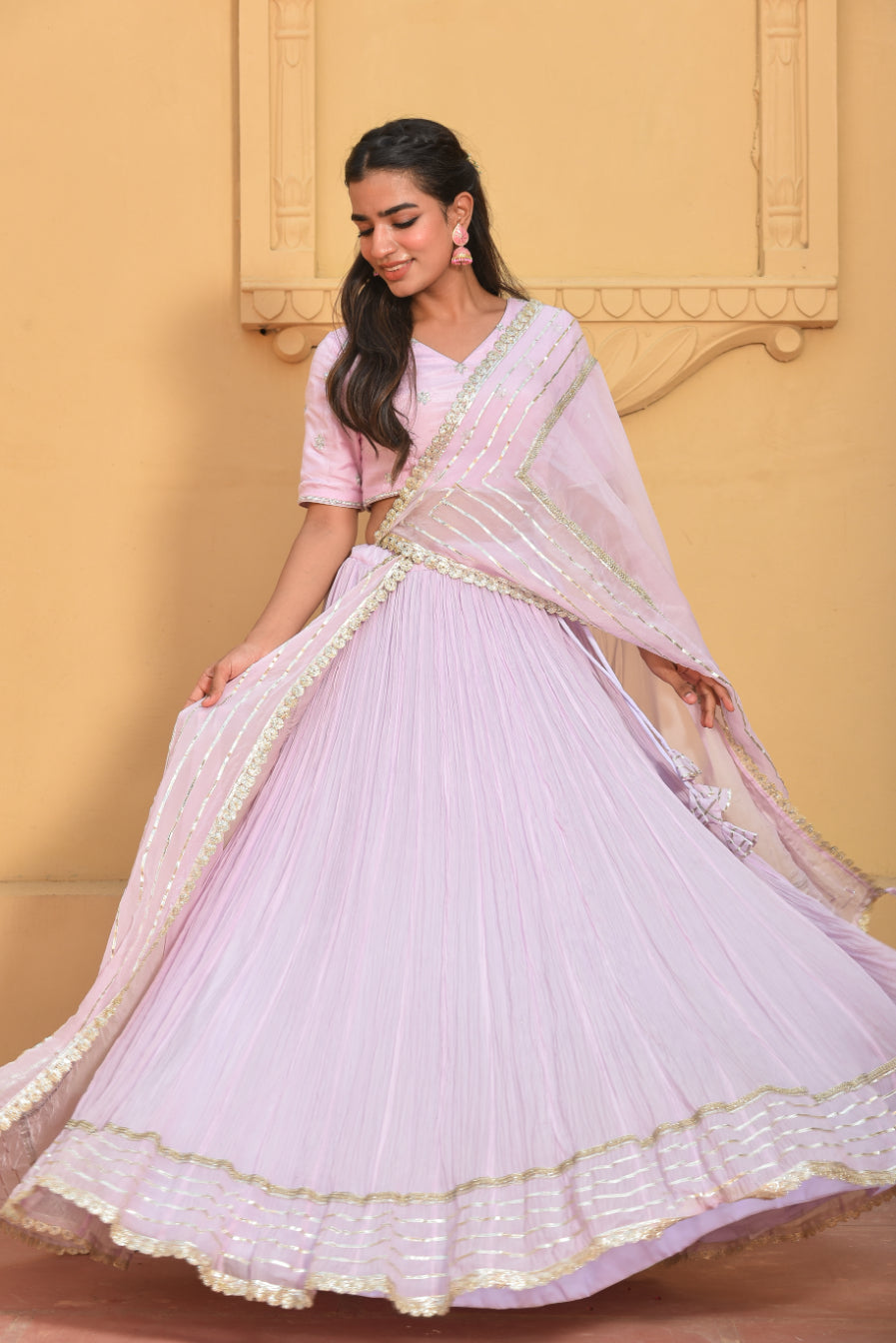 Lilac Heavy Lehenga Set