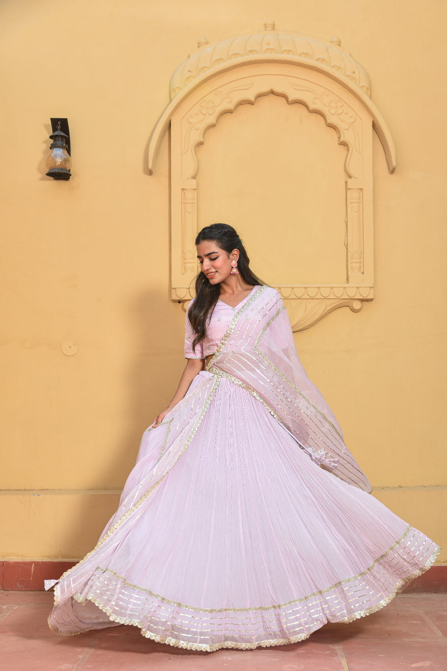 Lilac Heavy Lehenga Set