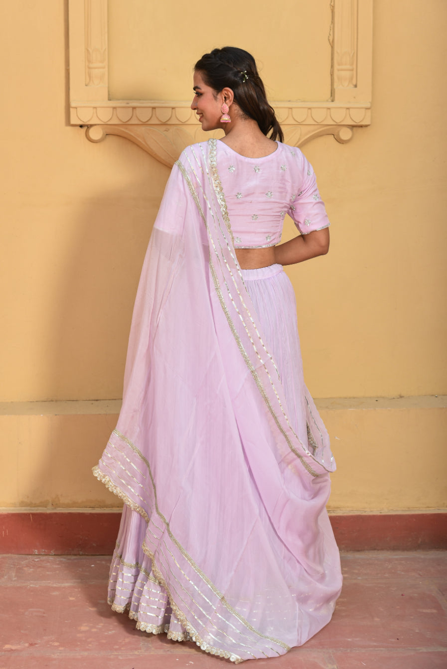 Lilac Heavy Lehenga Set