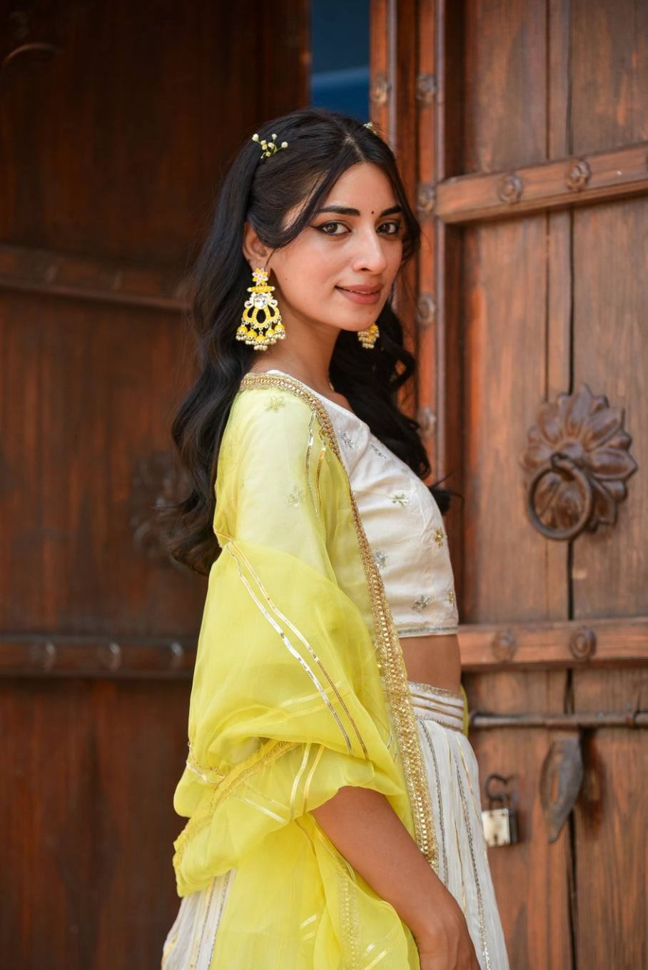 Yellow Aumbre Lehenga Set