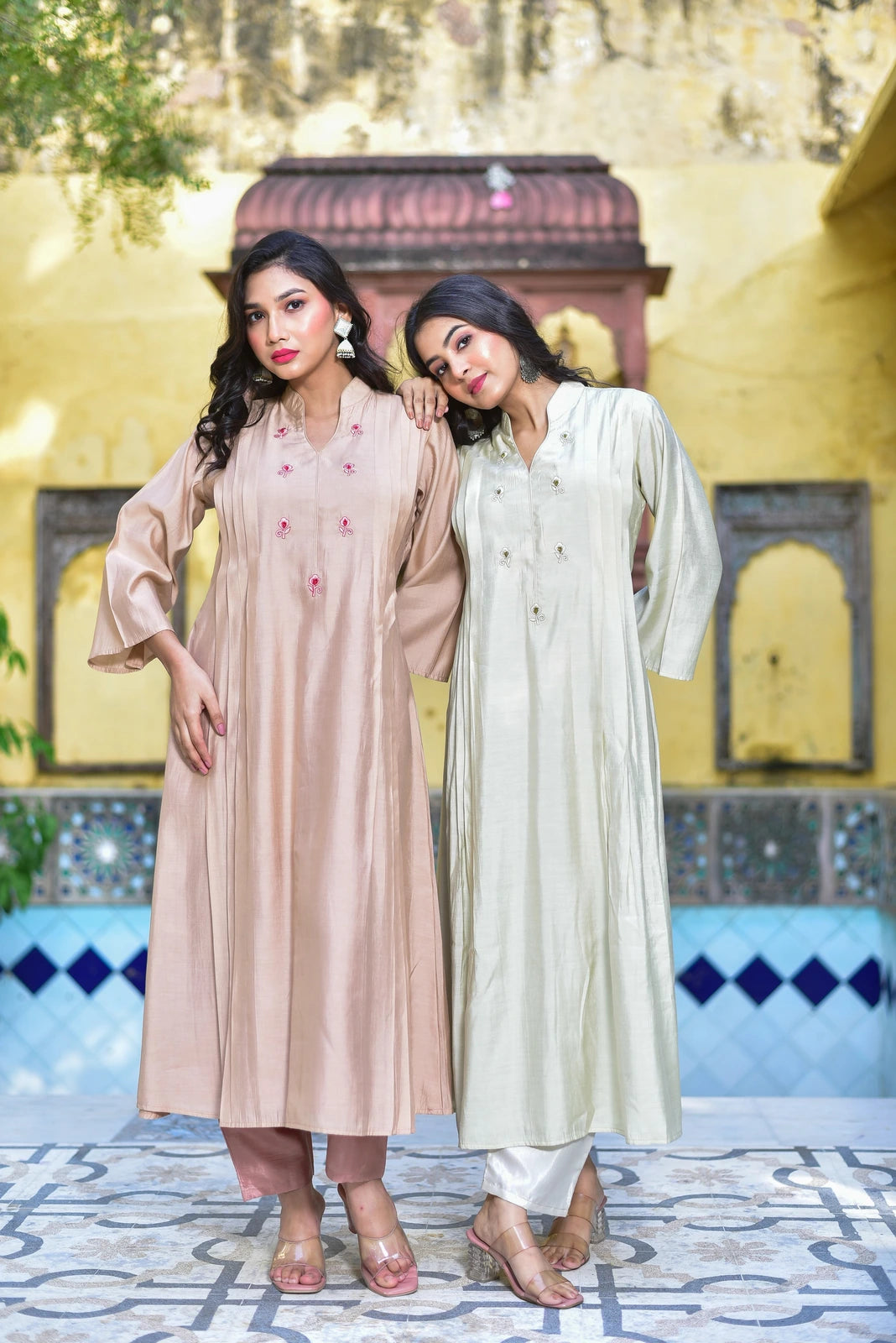 The Royal Rasmalai Pleated Kurta Set