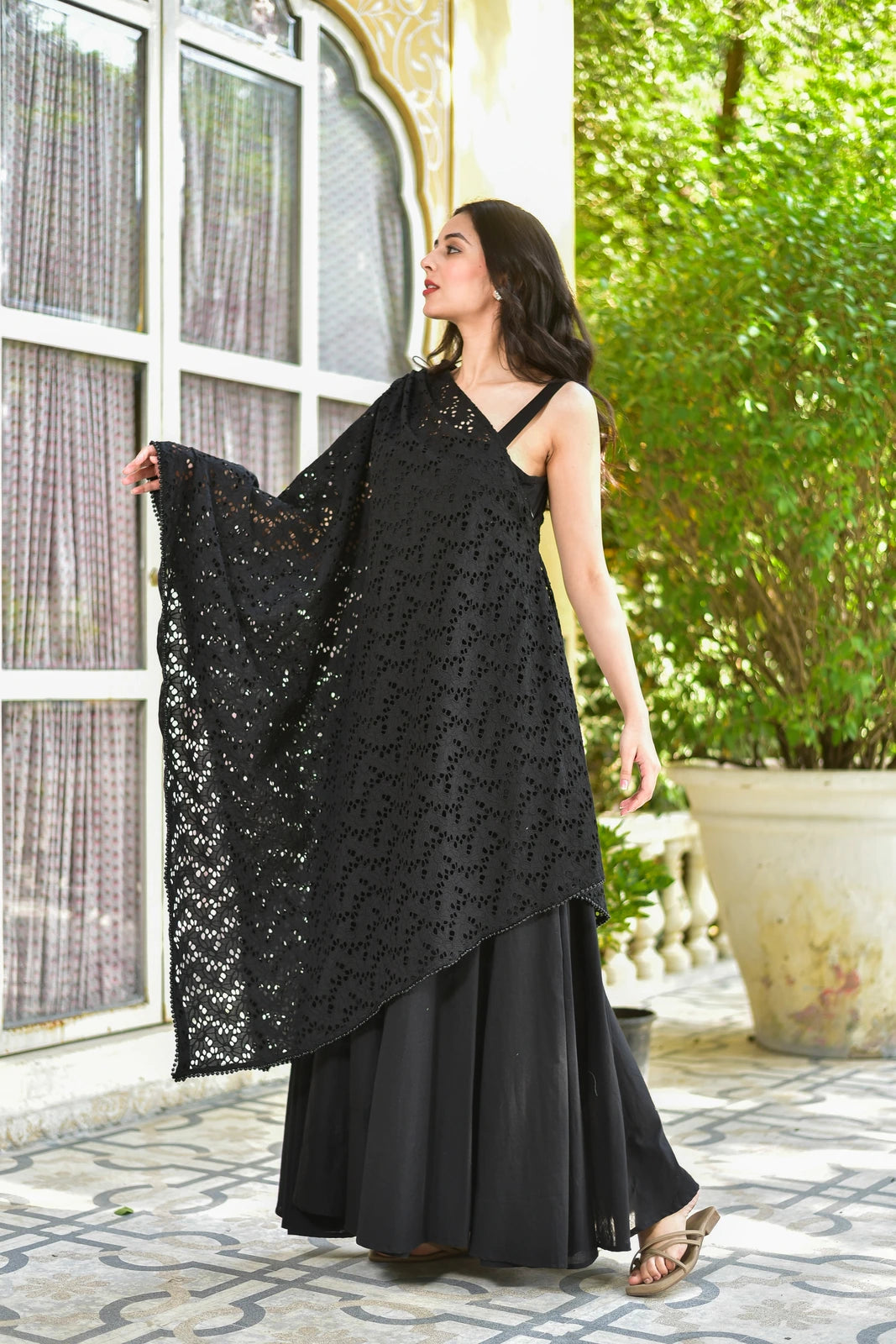 Black Majesty Cape Dress